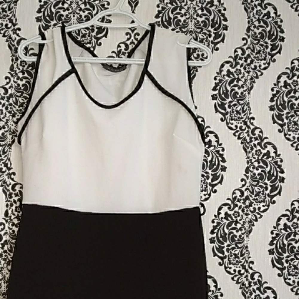Black and white formal dress